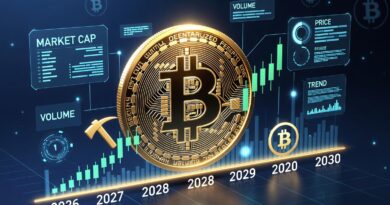 Bitcoin price prediction 2026 2027 2028 2029 2030 with BTC coin and upward trending chart