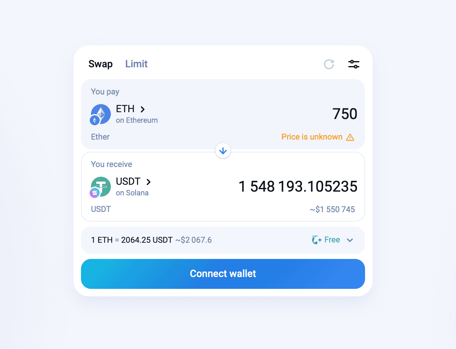 1inch DEX aggregator interface showing best swap routes across multiple decentralized exchanges