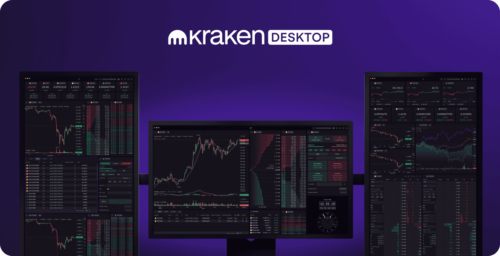 Kraken Desktop multi-monitor professional trading setup