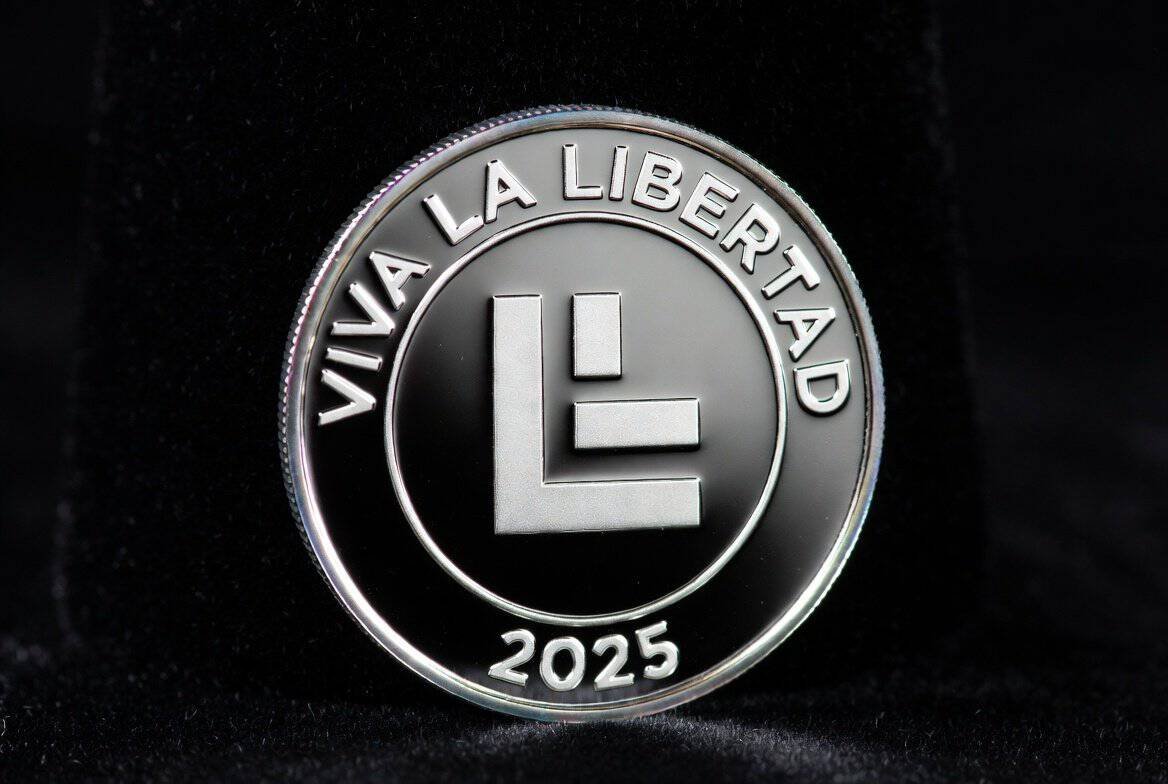 LIBRA token silver coin representing the  Milei crypto scandal